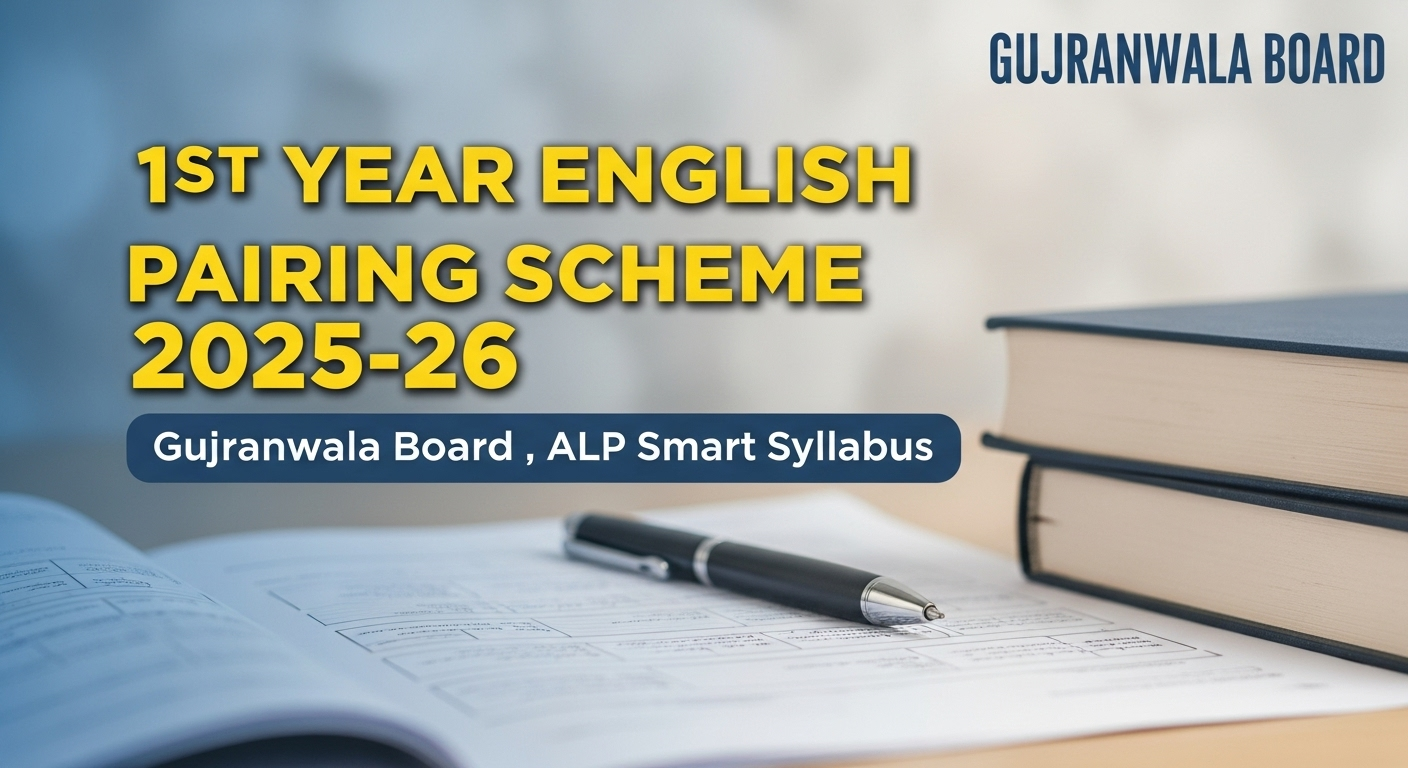 1st Year English Smart Syllabus & Paper Pattern 2025–26
