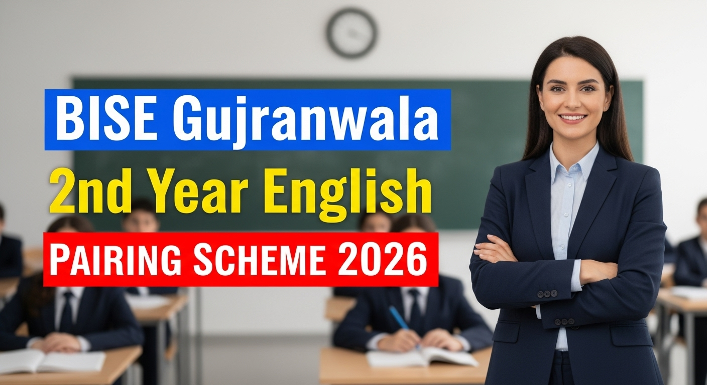 BISE Gujranwala 2nd Year English Pairing Scheme 2026