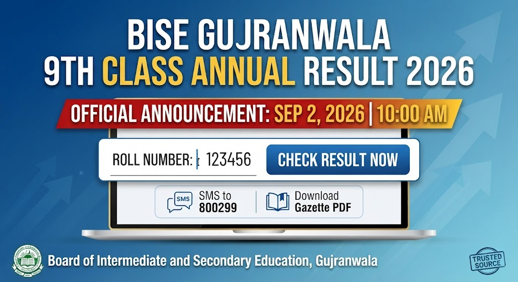 BISE Gujranwala 9th Class Result 2026